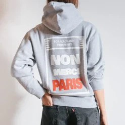 Femme BS01 Sweats|Sweats-Merci - Sweat Paix Non Merci - Gris
