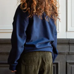 Femme Merci Sweats|Sweats-- Sweat unisexe Non "Rive Droite" - Bleu Marine