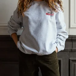 Femme Merci Sweats|Sweats-- Sweat unisexe Non "Rive Droite" - Gris