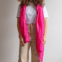 Femme J01 Foulards & Echarpes-Merci - Étole Légère - Fuchsia