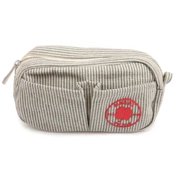 2105 VJ SOURCING Trousses|Écriture-Merci - Trousse en canvas Weekender - Rayures Bleu