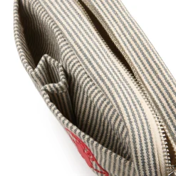 2105 VJ SOURCING Trousses|Écriture-Merci - Trousse en canvas Weekender - Rayures Bleu