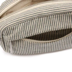 2105 VJ SOURCING Trousses|Écriture-Merci - Trousse en canvas Weekender - Rayures Bleu