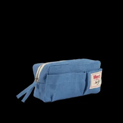 200 LINTEX Écriture|Trousses-Merci - Trousse en lin lavé - Bleu Paros