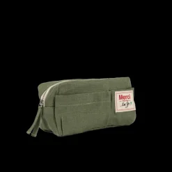 200 LINTEX Trousses|Écriture-Merci - Trousse en lin lavé - Vert Anduze