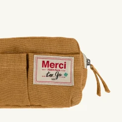 200 LINTEX Trousses|Écriture-Merci - Trousse en lin lavé - Jaune Asahi