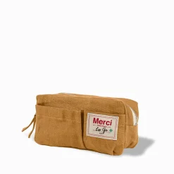 200 LINTEX Trousses|Écriture-Merci - Trousse en lin lavé - Jaune Asahi