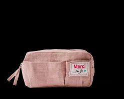 200 LINTEX Trousses|Écriture-Merci - Trousse en lin lavé - Rose d'Argile