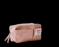 200 LINTEX Trousses|Écriture-Merci - Trousse en lin lavé - Rose d'Argile
