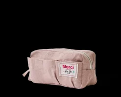 200 LINTEX Trousses|Écriture-Merci - Trousse en lin lavé - Rose d'Argile