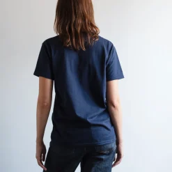 Femme M05 T-shirts|T-shirts-Merci - T-Shirt College Non Merci - Bleu