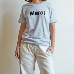 Femme MERCI T-shirts-- T-shirt logo - Gris