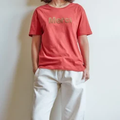 Femme MERCI T-shirts-- T-shirt logo - Rouge