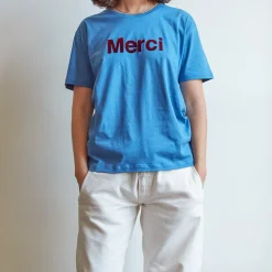 Femme MERCI T-shirts-- T-shirt logo - Bleu