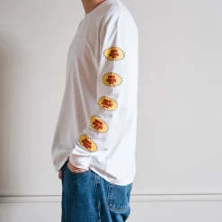 Femme BS01 T-shirts|T-shirts-Merci - T-Shirt Ls Non Merci Beavies - Blanc