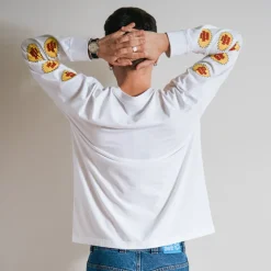 Femme BS01 T-shirts|T-shirts-Merci - T-Shirt Ls Non Merci Beavies - Blanc