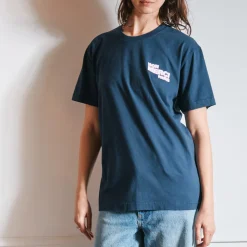 Femme BS01 T-shirts|T-shirts-Merci - T-Shirt Non Merci - Marine