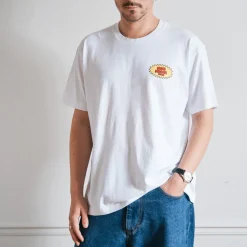 Femme BS01 T-shirts|T-shirts-Merci - T-Shirt Non Merci Beavies - Blanc