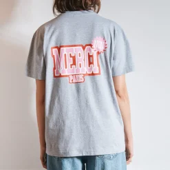 Femme BS01 L'esprit Merci|T-shirts-Merci - T-Shirt Non Merci College - Gris