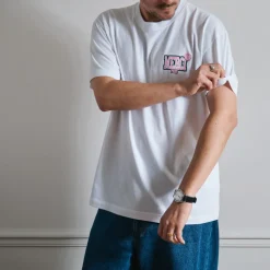 Femme BS01 L'esprit Merci|T-shirts-Merci - T-Shirt Non Merci College - Blanc