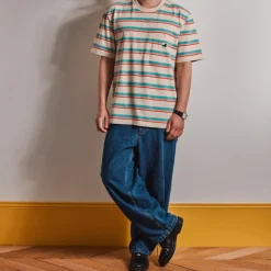 Homme MJ01 T-shirts-Merci - T-Shirt Vadim Stripes - Rose