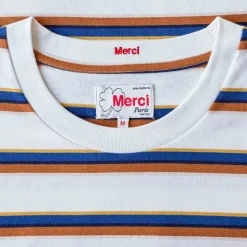Homme MJ01 T-shirts-Merci - T-Shirt Vadim Stripes - Crème