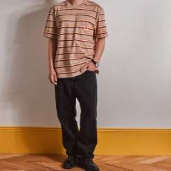 Homme MJ01 T-shirts-Merci - T-Shirt Vadim Stripes - Moka