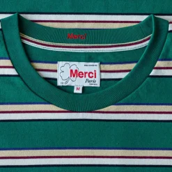 Homme MJ01 T-shirts-Merci - T-Shirt Vadim Stripes - Vert