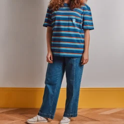 Homme MJ01 T-shirts-Merci - T-Shirt Vadim Stripes - Marine