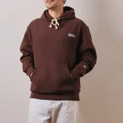 Femme CHAMPION L'esprit Merci|Sweats-Merci x - Sweat à Capuche - Marron