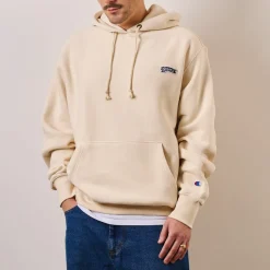 Femme CHAMPION L'esprit Merci|Sweats-Merci x - Sweat à Capuche - Beige