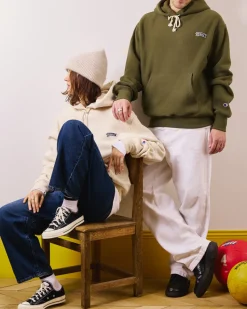 Femme CHAMPION L'esprit Merci|Sweats-Merci x - Sweat à Capuche - Olive