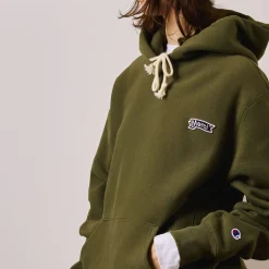Femme CHAMPION L'esprit Merci|Sweats-Merci x - Sweat à Capuche - Olive