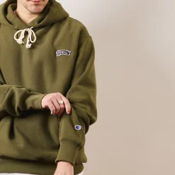 Femme CHAMPION L'esprit Merci|Sweats-Merci x - Sweat à Capuche - Olive
