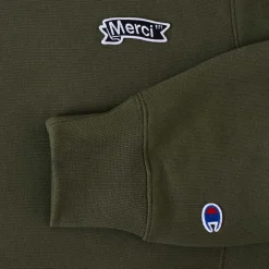 Femme CHAMPION L'esprit Merci|Sweats-Merci x - Sweat à Capuche - Olive