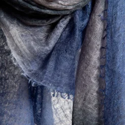 Femme Mirror in the Sky Foulards & Echarpes-- Foulard St Tropez - Dip dye Bleu