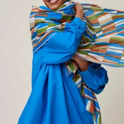 Femme MOISMONT Foulards & Echarpes-- Echarpe N°720 - Blue Worker