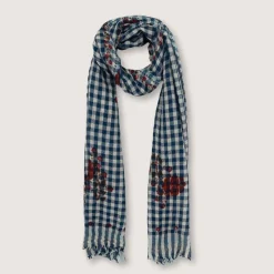 Femme MOISMONT Foulards & Echarpes-- Echarpe n°693 - Flowers Navy Blue