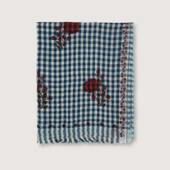 Femme MOISMONT Foulards & Echarpes-- Echarpe n°693 - Flowers Navy Blue