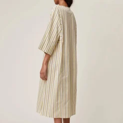 Femme MOISMONT Robes-- Robe Rayures - Naturel