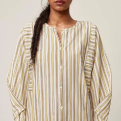 Femme MOISMONT Robes-- Robe Rayures - Naturel