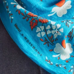 Femme Moismont Foulards & Echarpes-x Merci - Bandana Trèfle - Turquoise