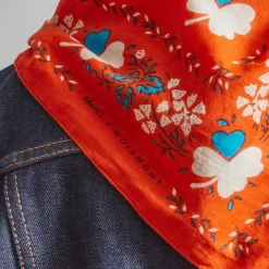 Femme Moismont Foulards & Echarpes-x Merci - Bandana Trèfle - Orange