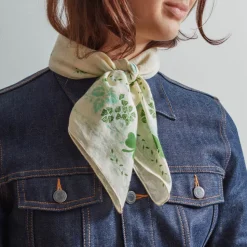 Femme Moismont Foulards & Echarpes-x Merci - Bandana Trèfle - Vert