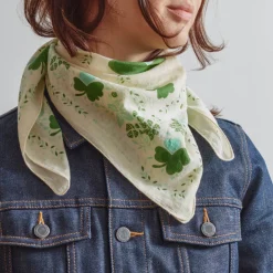 Femme Moismont Foulards & Echarpes-x Merci - Bandana Trèfle - Vert