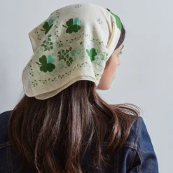 Femme Moismont Foulards & Echarpes-x Merci - Bandana Trèfle - Vert