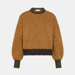 Femme Momoni Mailles-- Pull Hebi - Orange