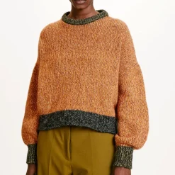 Femme Momoni Mailles-- Pull Hebi - Orange