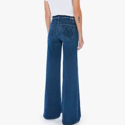 Femme Mother Jeans-- Jean Hustler Roller - Bleu