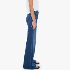 Femme Mother Jeans-- Jean Hustler Roller - Bleu